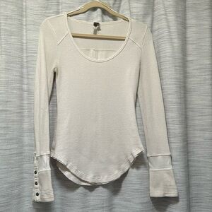 Free People White Long Sleeve - We the Free